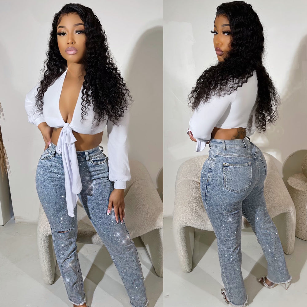 Diamond Dust Jeans Blue
