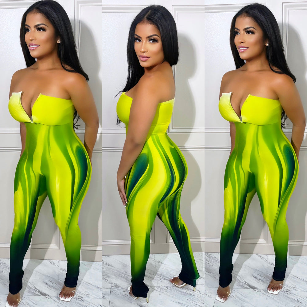 Galaxy Jumpsuit Lime