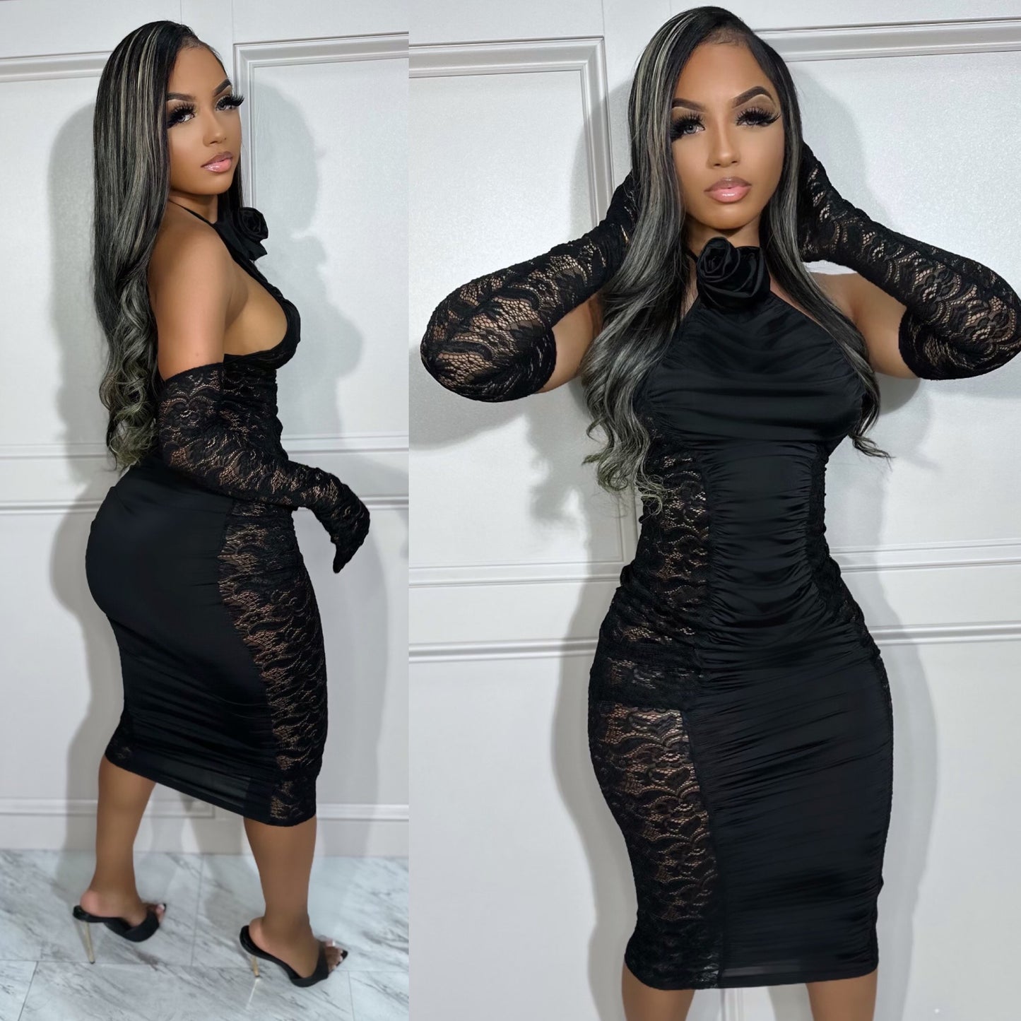 
                  
                    Lace Romance Dress Black
                  
                