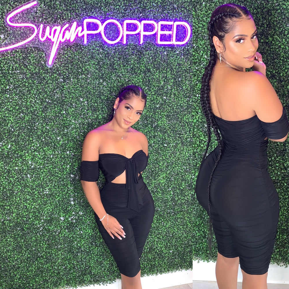 Body Snatch Romper Black