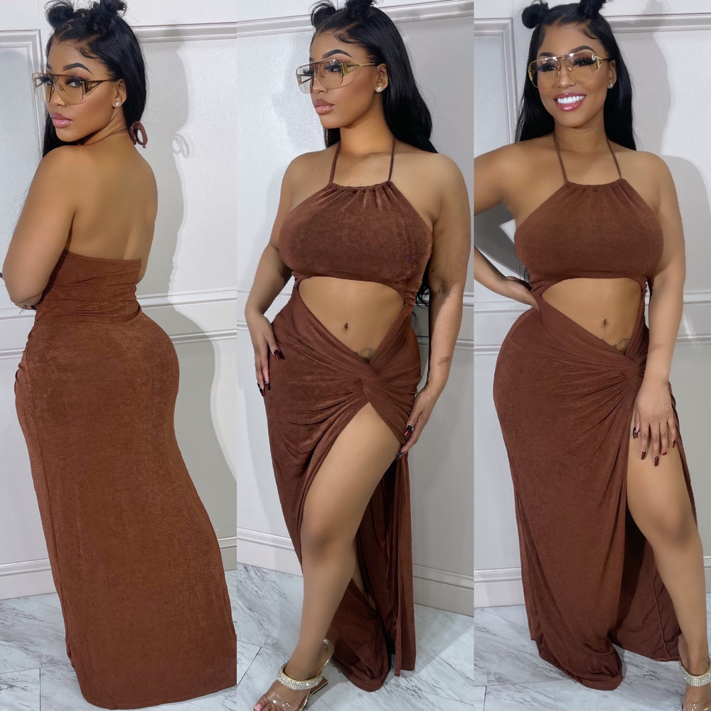 Santorini Dress Caramel