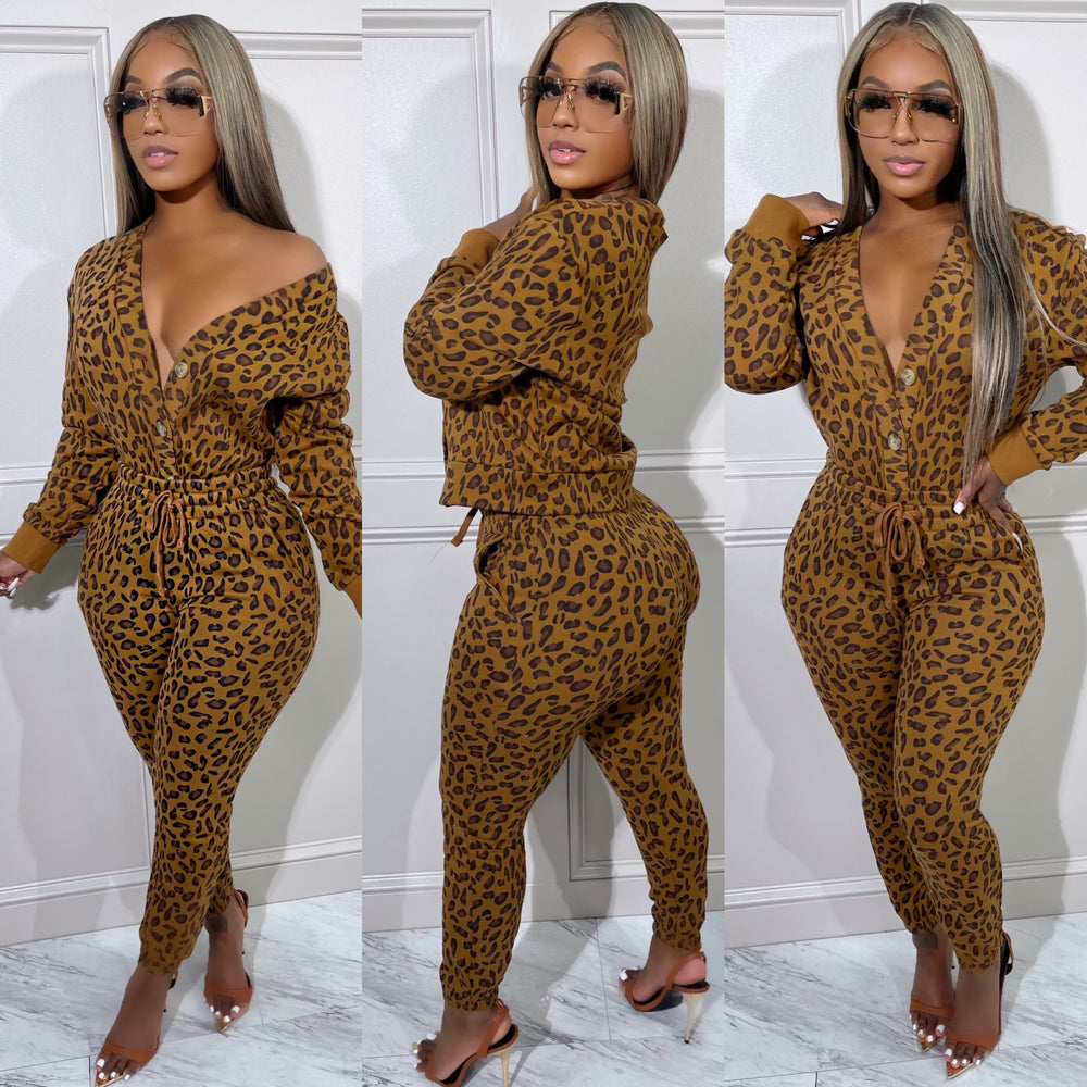 Cardi Jogger Set Leopard – Sugar Popped