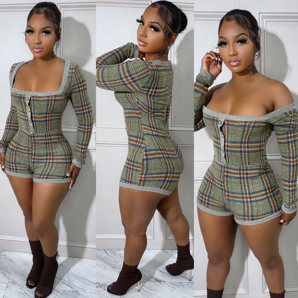 Fierce Fleece Romper Olive