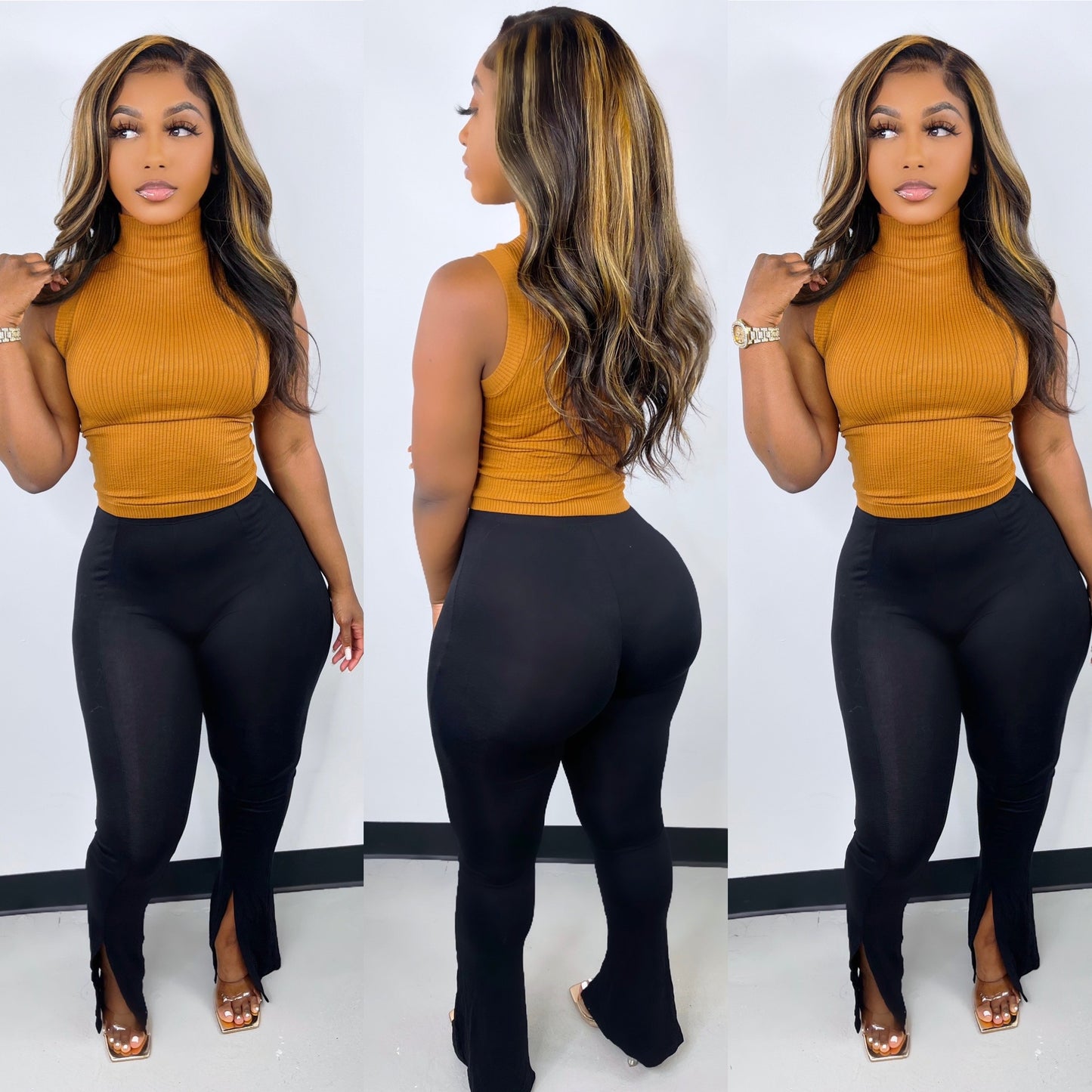 Double Ribbed Legging Chocolate – Sugar Popped